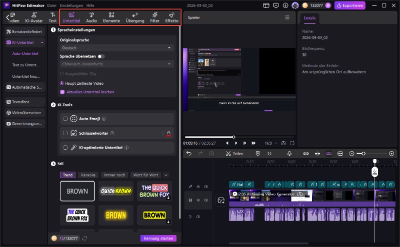 Bearbeiten Sie Ihr YouTube-Video