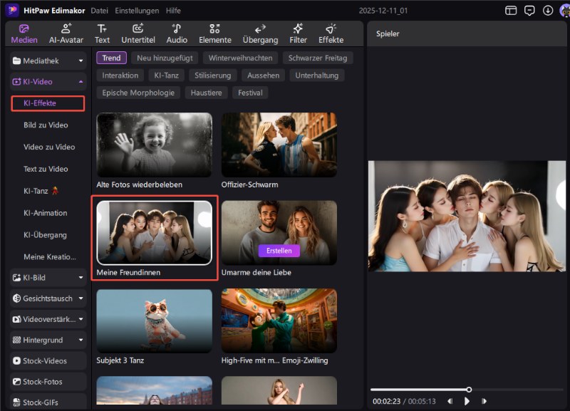 click KI-Freundin effect