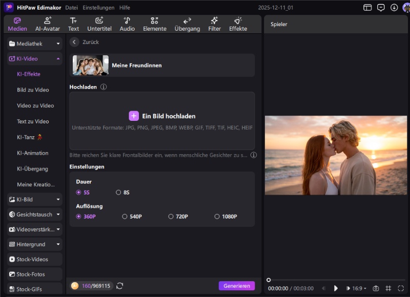 generate KI-Freundin effect video