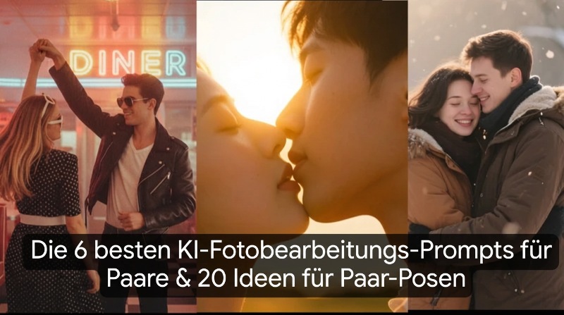 KI-Fotobearbeitungshinweis für Paar
