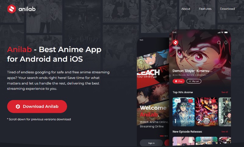 Anime-Website mit japanischen Untertiteln