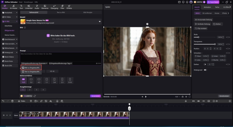 Gemini AI Bildanalyse und Prompt-Generierung