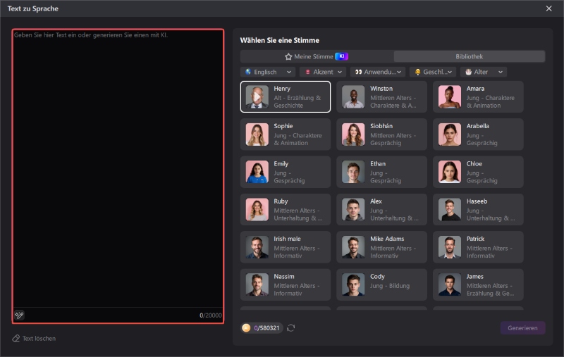 Text eingeben für Stranger Things AI-Stimme – Eleven Dialog erstellen