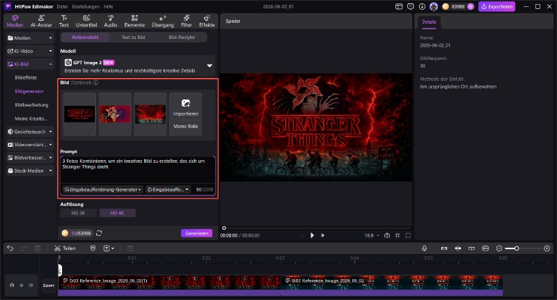 Prompt für den Stranger Things Upside Down Effekt im KI-Bildgenerator eingeben