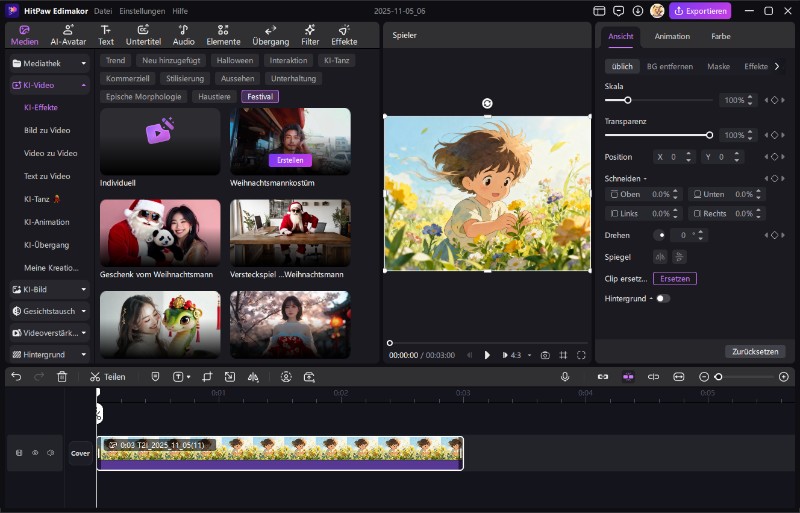 HitPaw Text zum Video hinzufügen Video umkehren Clipchamp