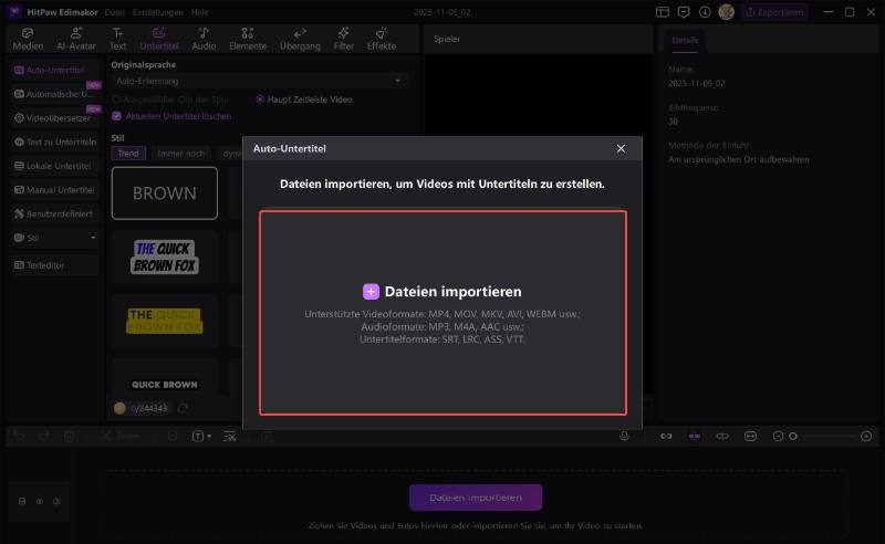 Untertiteldatei für VLC-Download