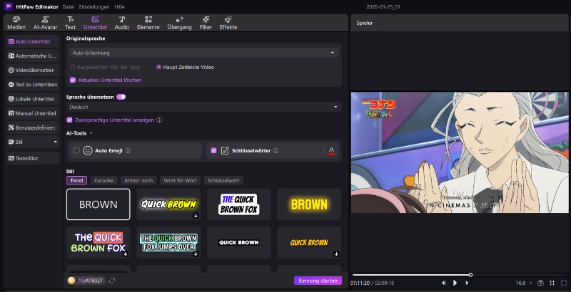 Automatische Untertitel erstellen für Karaoke-Videos mit synchronisierten Songtexten
