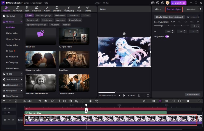 Video-Editor Startseite