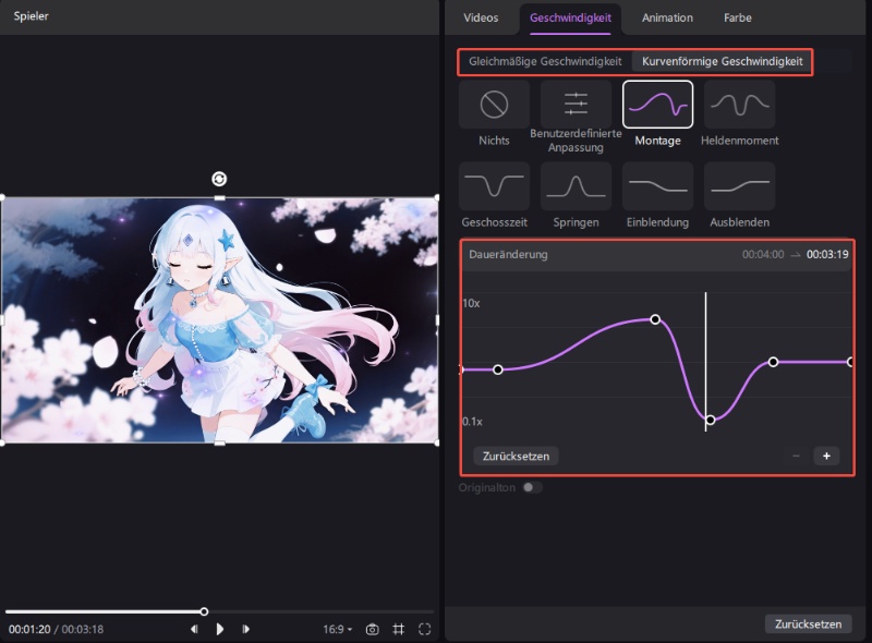 Video-Geschwindigkeitsregler