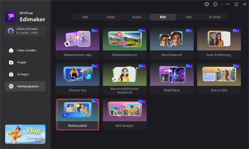 AI Shorts Tool im Edimakor Toolbox starten – KI Video Clips erstellen