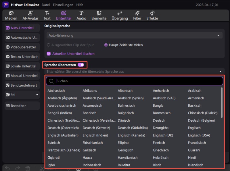 Sprache auswählen für TikTok automatische Übersetzung einstellen