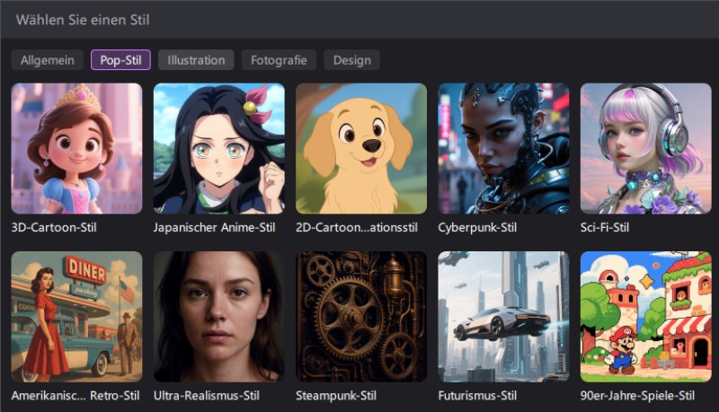 EdimakorText-zu-Bild-Stile