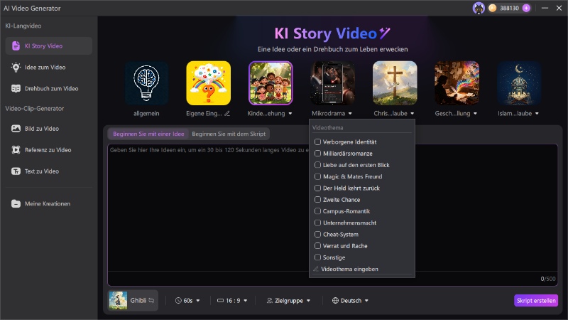 kinder stimmenverzerrer story to video funktion
