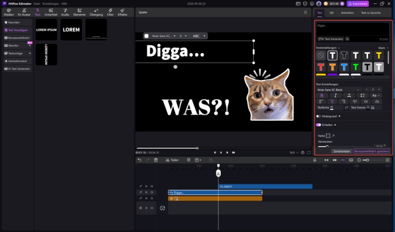HitPaw Edimakor Meme Maker beste Meme-Schriftarten auswählen