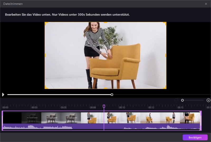 Hochladen von Produktbildern in den KI-UGC-Unboxing-Video-Generator