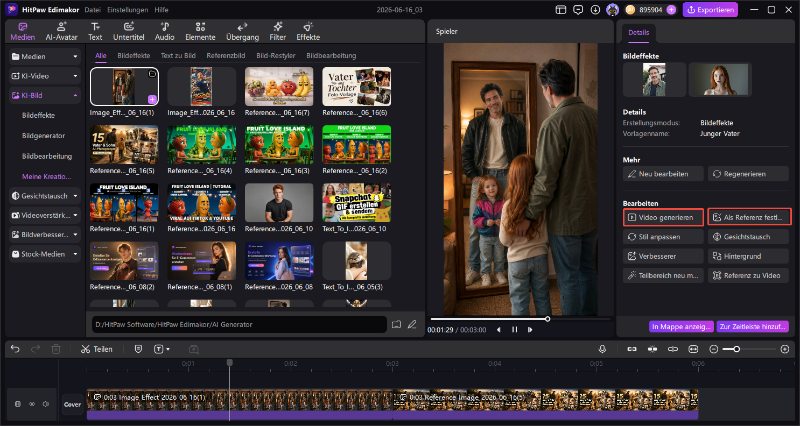 Auswahl der Bild-zu-Video-Funktion im Edimakor KI Videogenerator