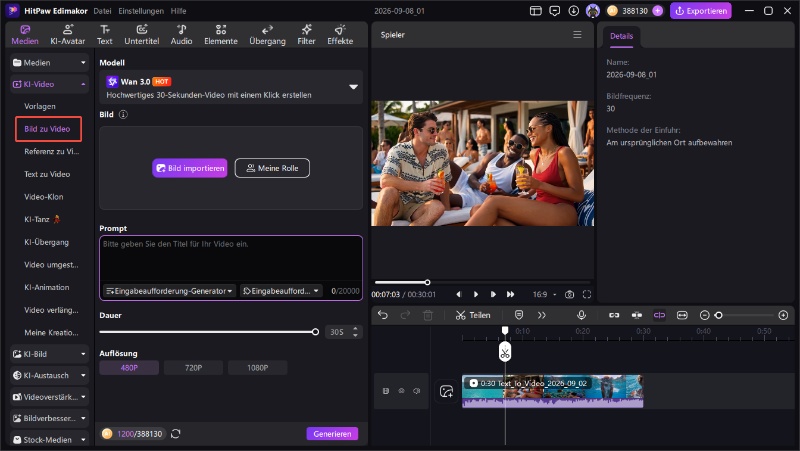edimakor text zu video dashboard