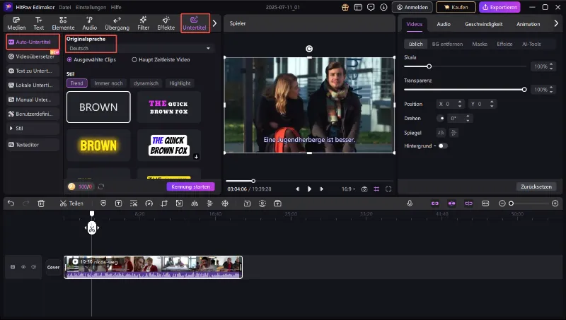 Anleitung zum Hinzufügen griechischer Untertitel 2