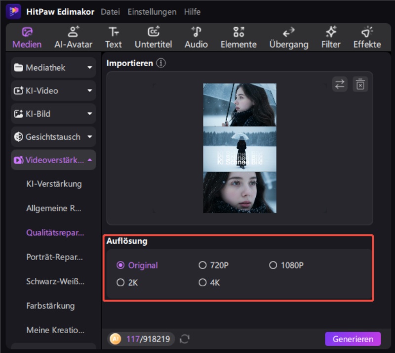 8K-Fotobearbeitung mit KI kostenlos