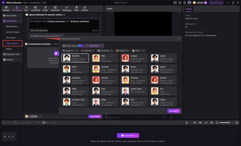 Edimakor Lip-Sync Foto und Video