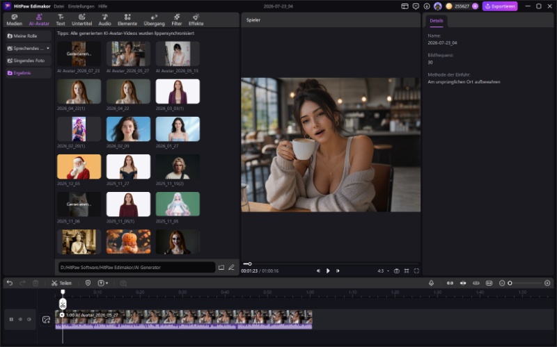 Edimakor Lip-Sync Foto und Video