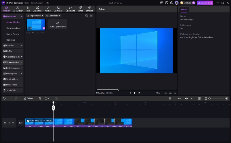 Snapchat Screenshot Benachrichtigung Bildschirm aufnehmen mit Edimakor
