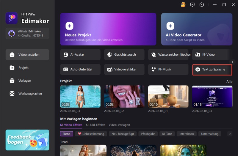 HitPaw Edimakor herunterladen und starten