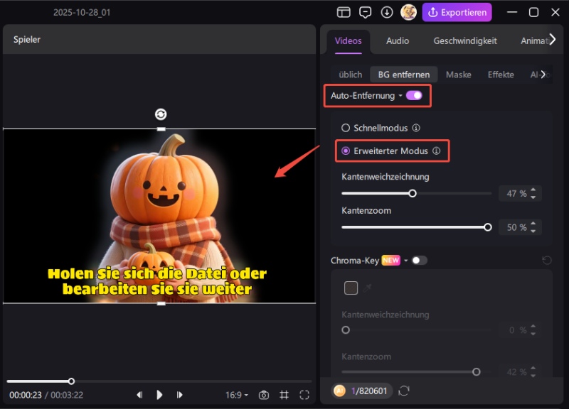halloween avatar Hintergrund entfernen