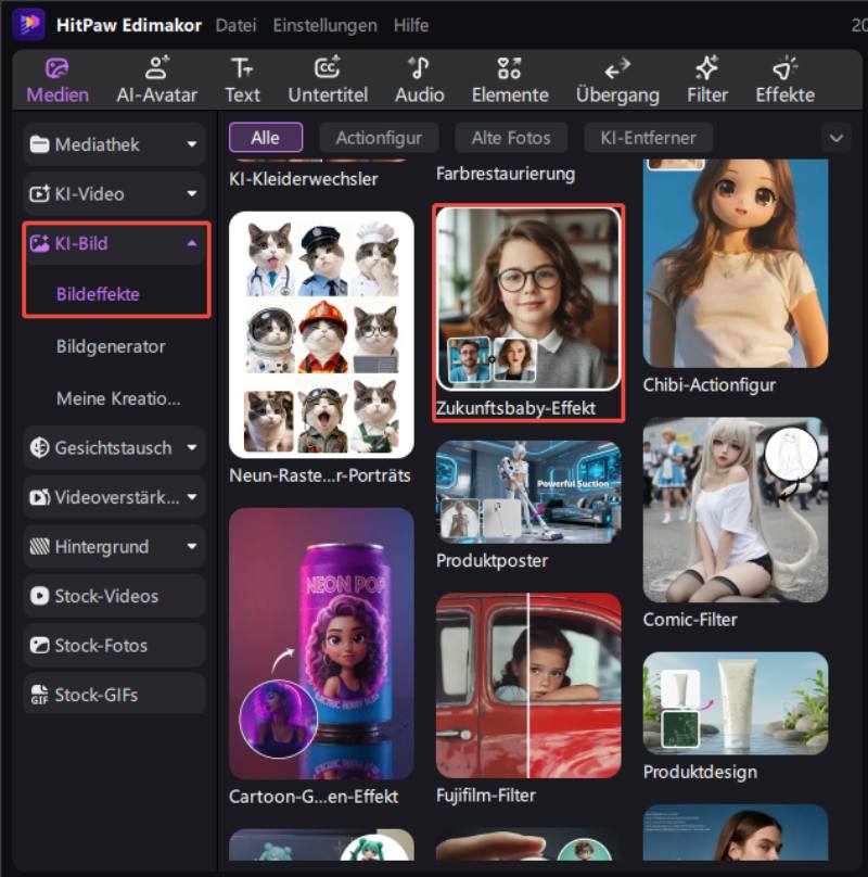 Edimakor Babygesicht-Vorhersage Schritt 2