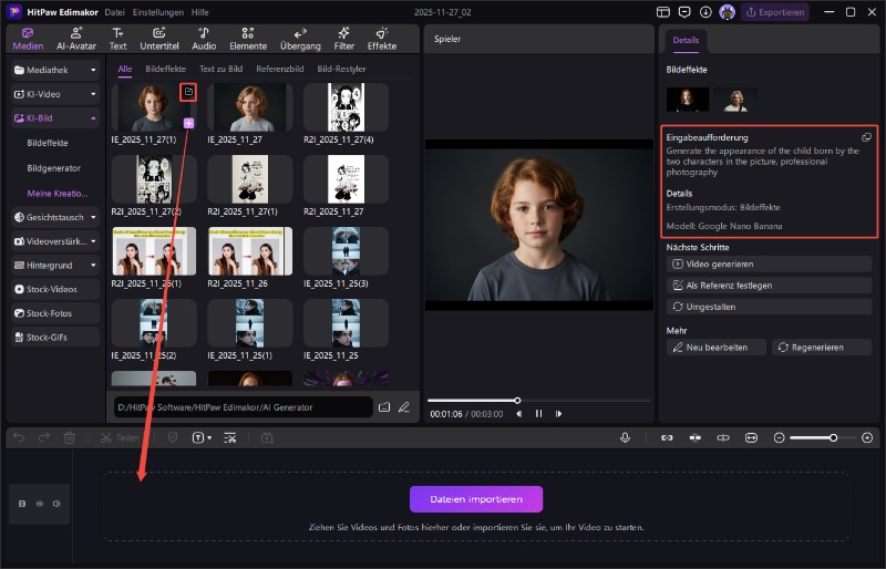 Edimakor Babygesicht-Vorhersage Schritt 3