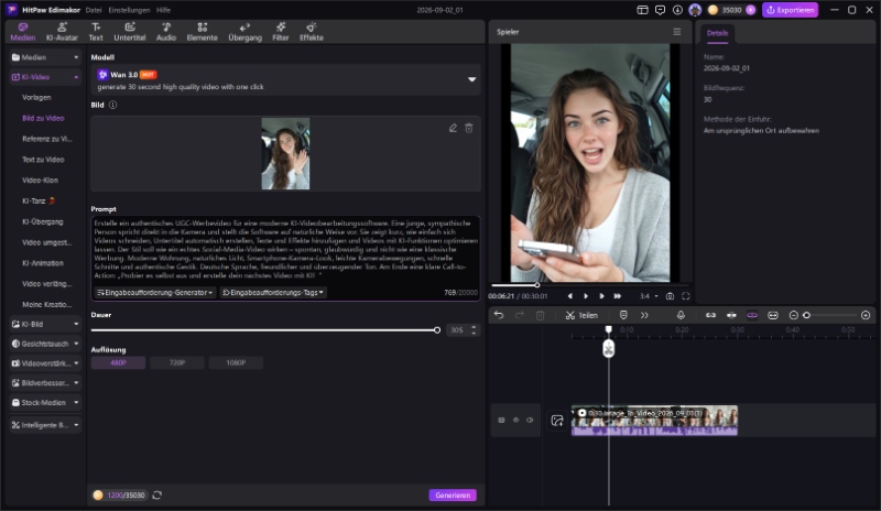 UGC Video bearbeiten und herunterladen
