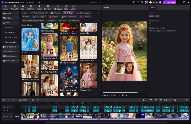 Erfolgreicher Export des fertigen Geburtstagsvideos auf den Computer