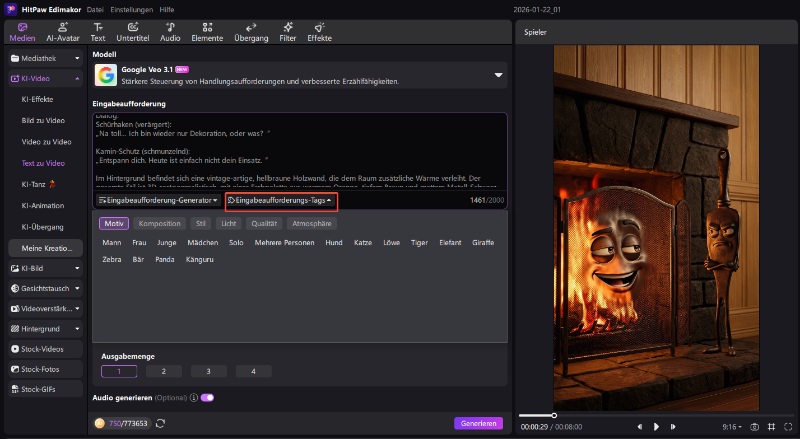 Kling AI Alternative – Detaillierter Text-zu-Video Prompt