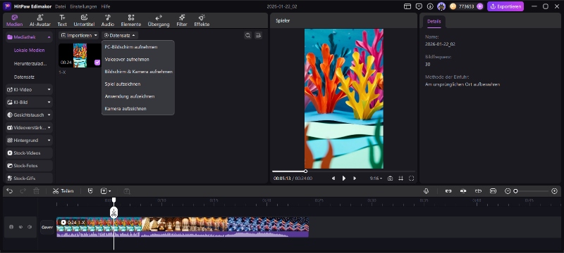 Wie konvertiert man Filme auf dem Mac in MP4? – Startbildschirm