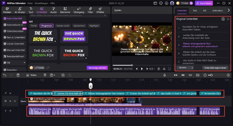 Auto-Subtitle-Funktion nutzen – Automatische Untertitelgenerierung aus MKV