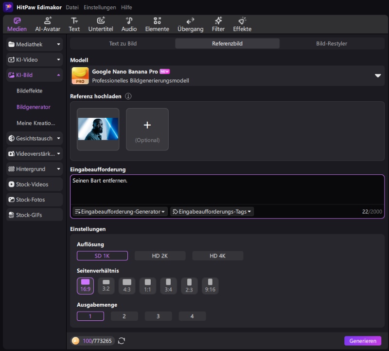 KI-Prompt zum Entfernen des Bartes – Detaillierte Eingabeaufforderung