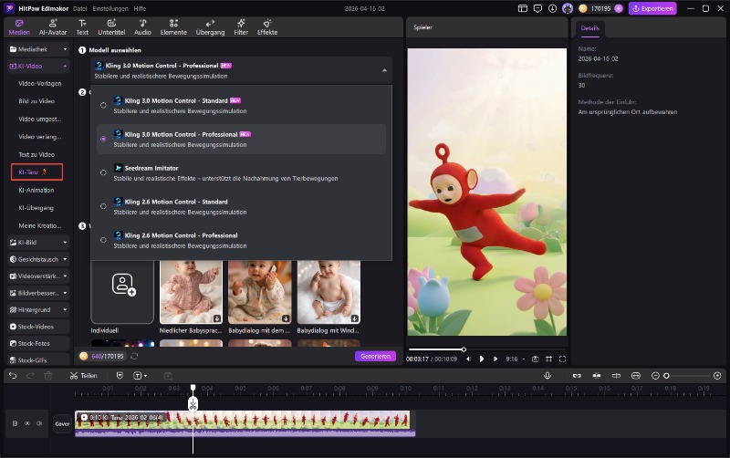 Babyfoto hochladen für tanzende Babys Video Generator