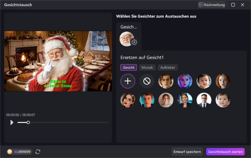 Gesicht im Video und Bild mit Face Swap austauschen