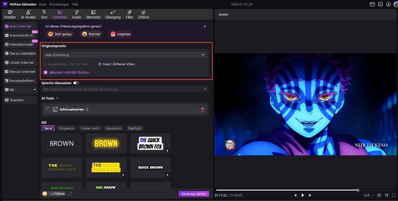 Automatische Untertitel generieren – KI Untertitel mit Edimakor erstellen