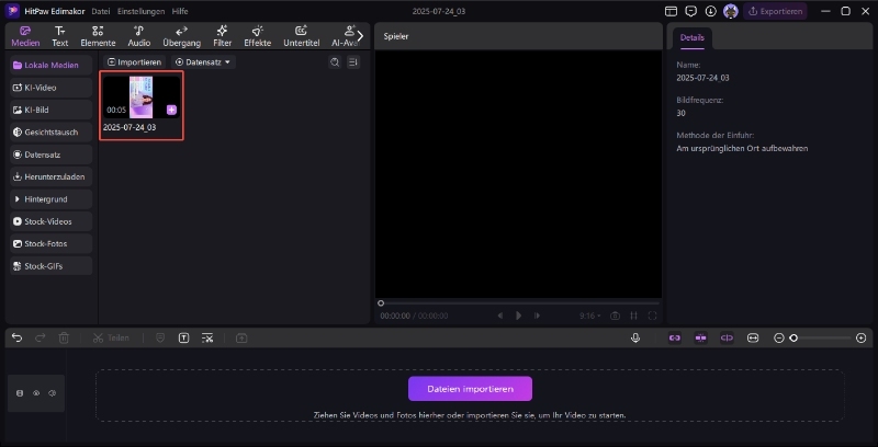 Drehen von Videos in Windows Media Player 2