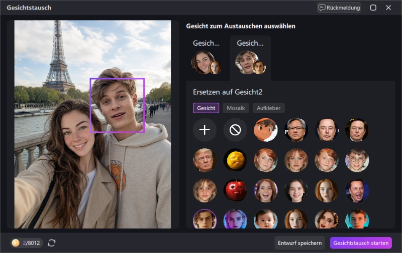 Edimakor KI Gesichtstausch Anleitung 2