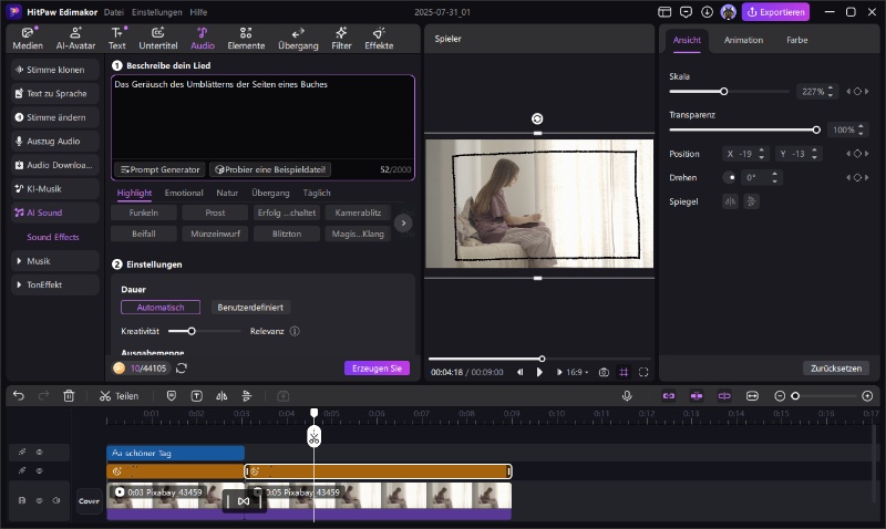 Video-Text hinzufügen