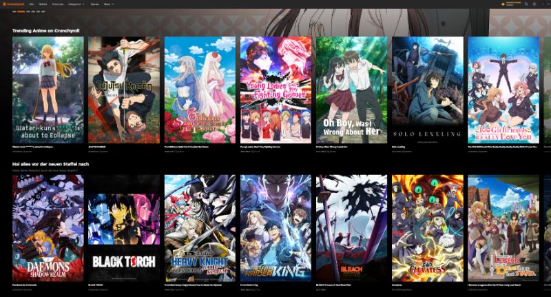 Crunchyroll Animes kostenlos auf Deutsch online streamen