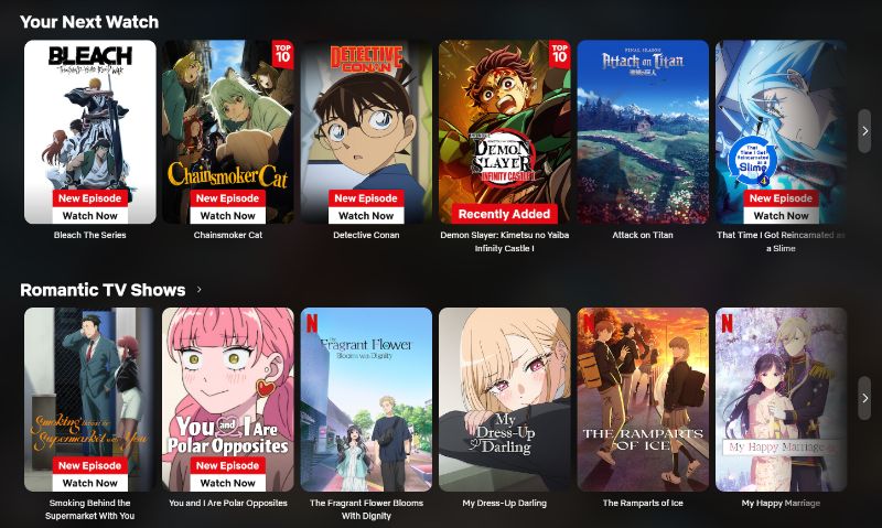 Netflix Beliebte Anime Streaming Anbieter mit deutscher Sprachausgabe