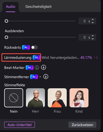 Kostenlose KI-Stimmen-Entferner Software für Mac