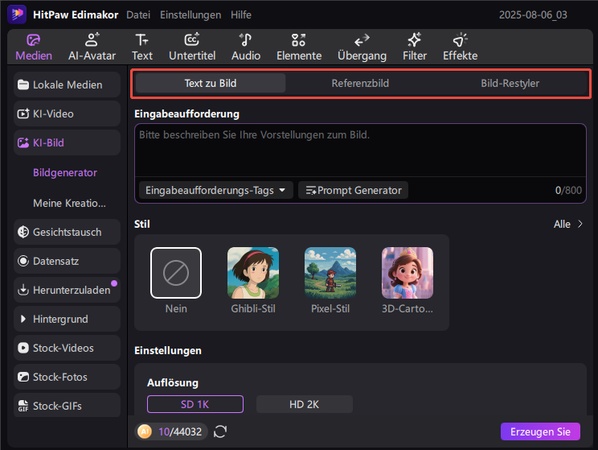 2.3D-KI-Bilder generieren mit Edimakor