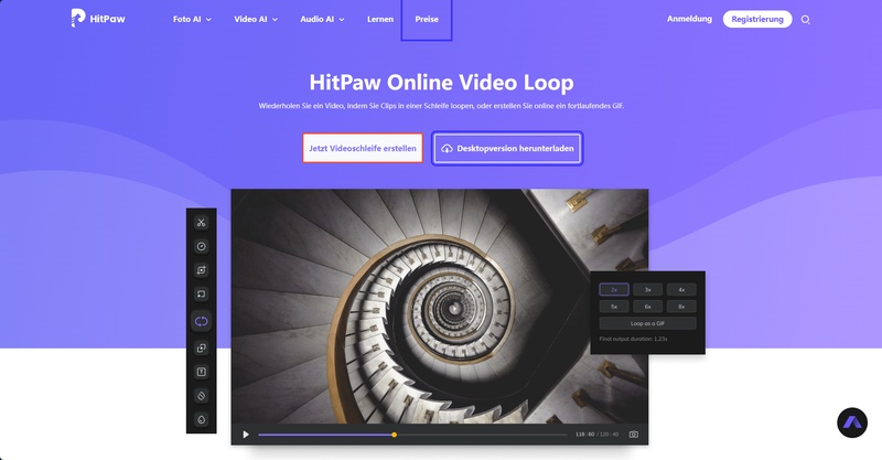 Video online in Schleife abspielen – Startseite