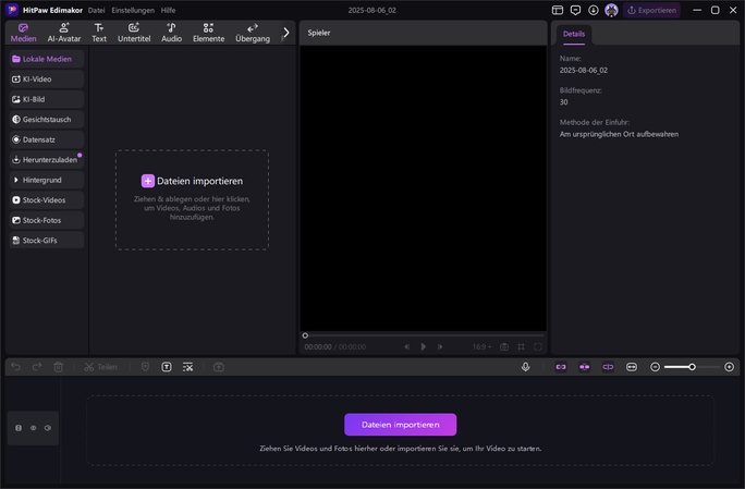Öffnen HitPaw Edimakor und fügen das gewünschte Video hinzu