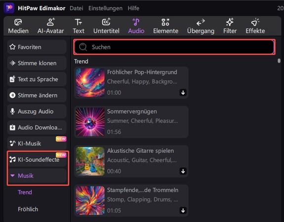 edimakor BGM und Soundeffekte