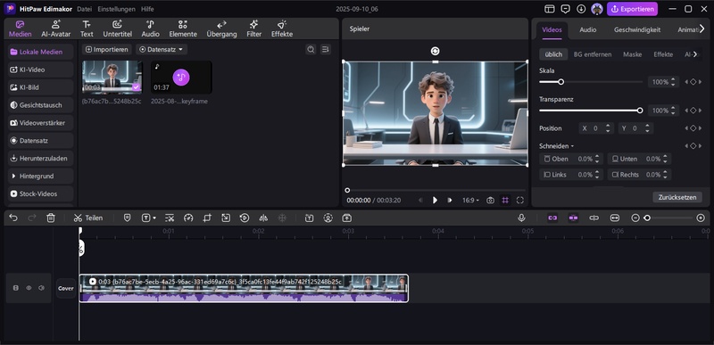 edimakor Projekt starten